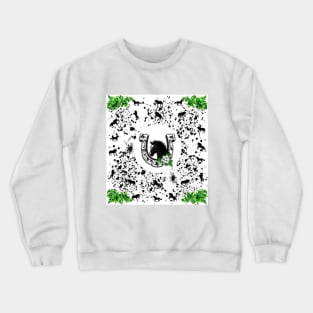 Horse Lovers Horseshoe Pattern Crewneck Sweatshirt